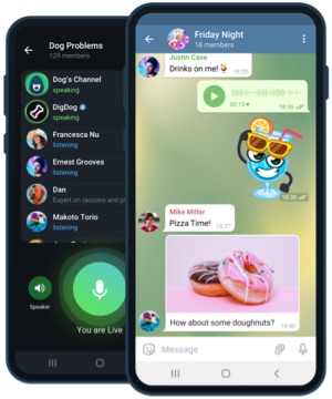 Telegram su iPhone con widget e chat